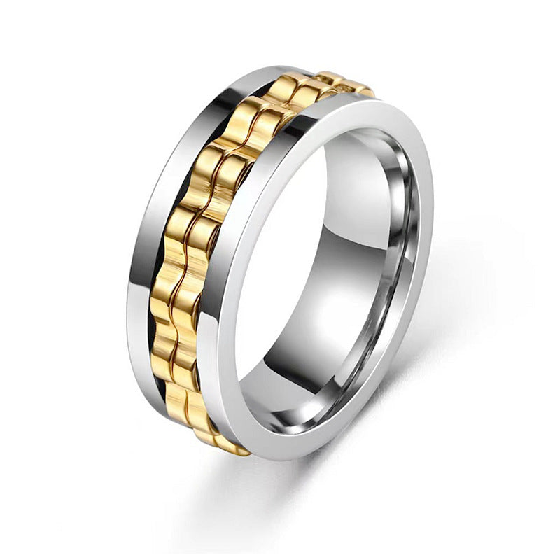 Stainless Steel Spinner Fidget Ring — Stress Relief You Can Wear