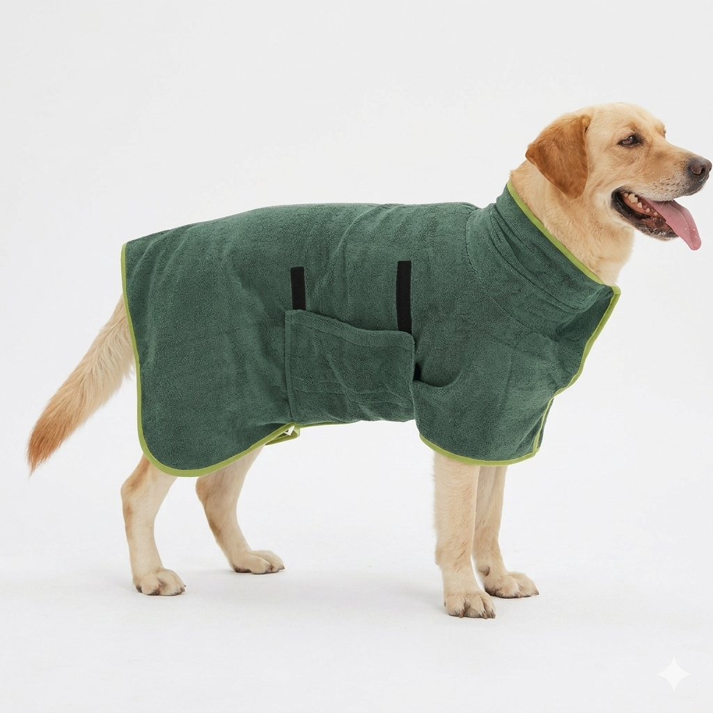 Pet Bathrobe & Fast-Drying Towel — Keep Your Dog Warm & Dry Instantly