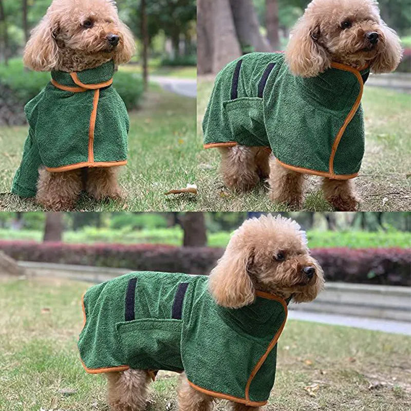 Pet Bathrobe & Fast-Drying Towel — Keep Your Dog Warm & Dry Instantly