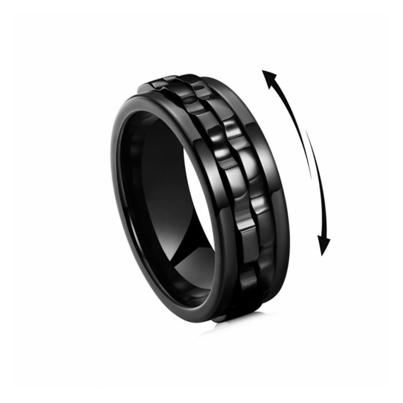 Stainless Steel Spinner Fidget Ring — Stress Relief You Can Wear