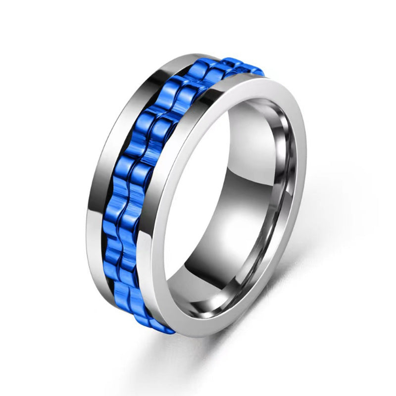 Stainless Steel Spinner Fidget Ring — Stress Relief You Can Wear